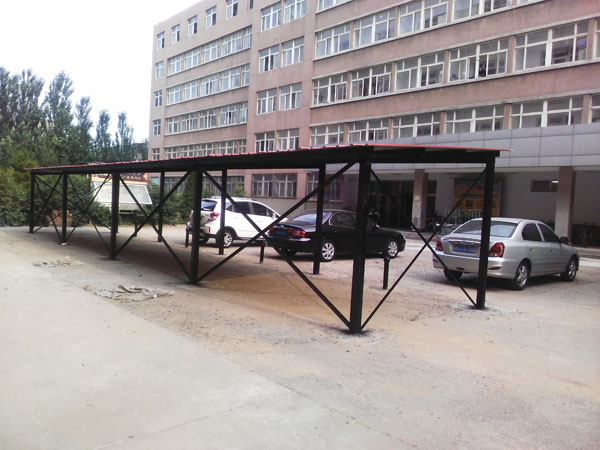 taptap点点车棚、环形停车架安装工程完工